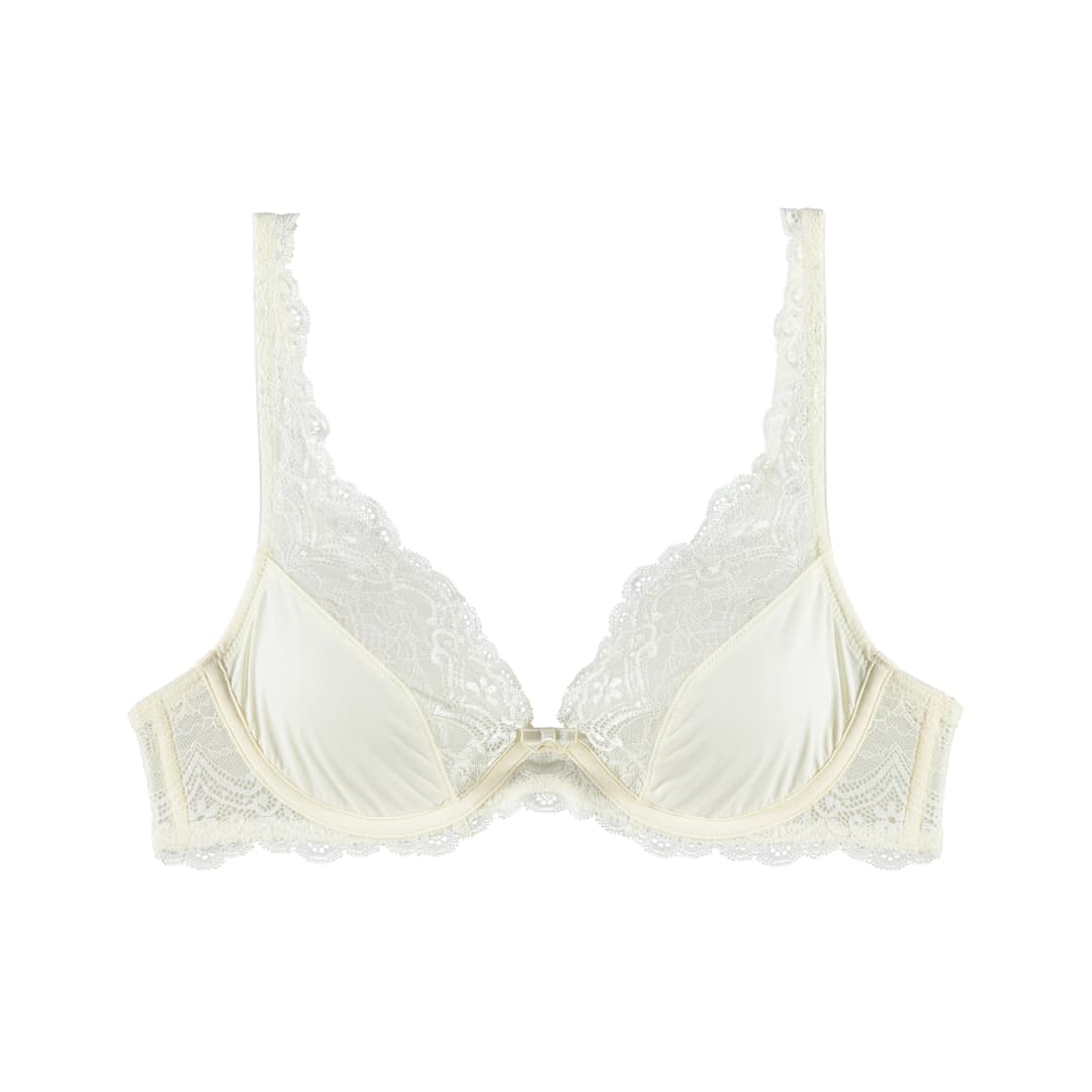 Lace Comfort BH mit Bügel, ungefüttert in weiss