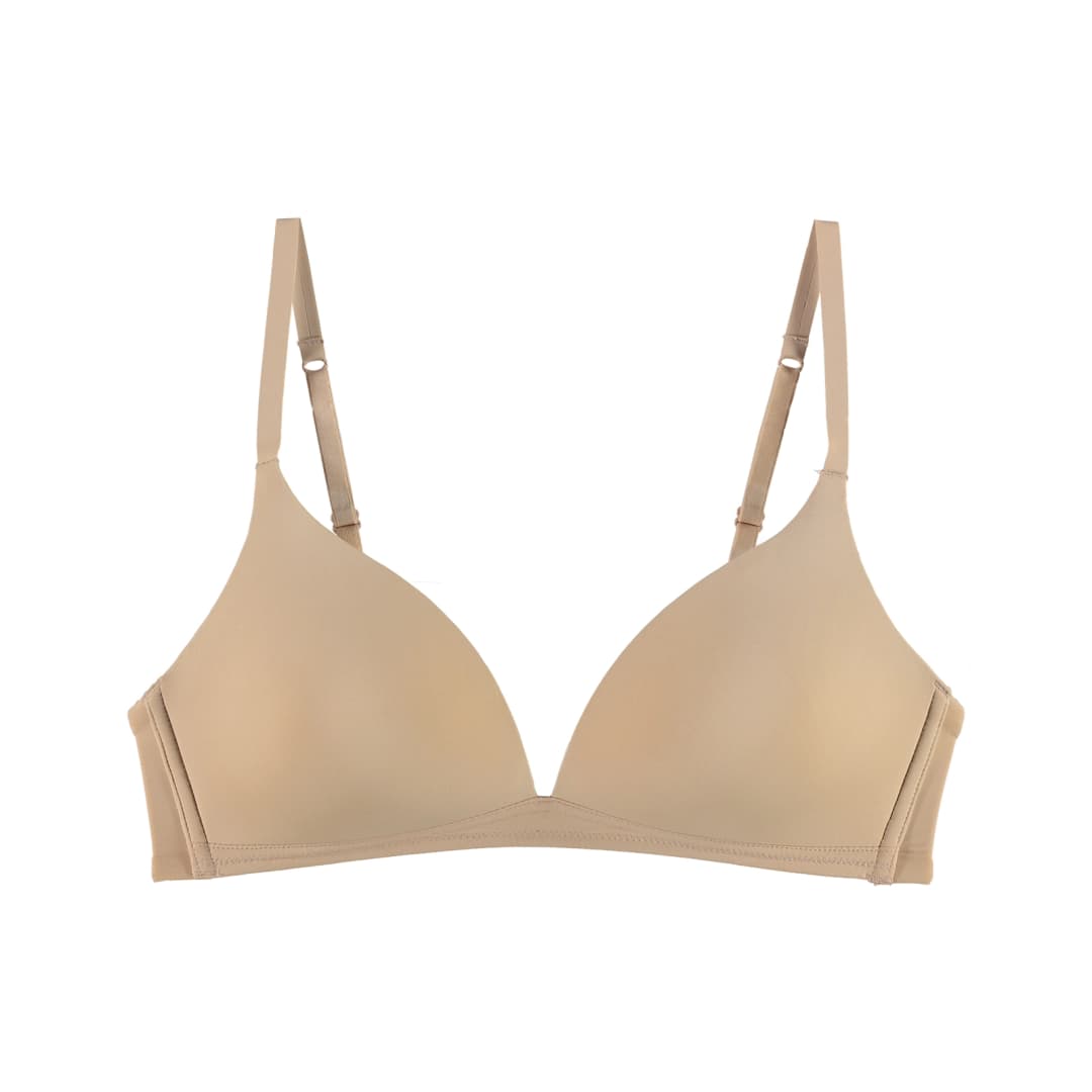 Sexy Comfort BH ohne Bügel, gefüttert in beige