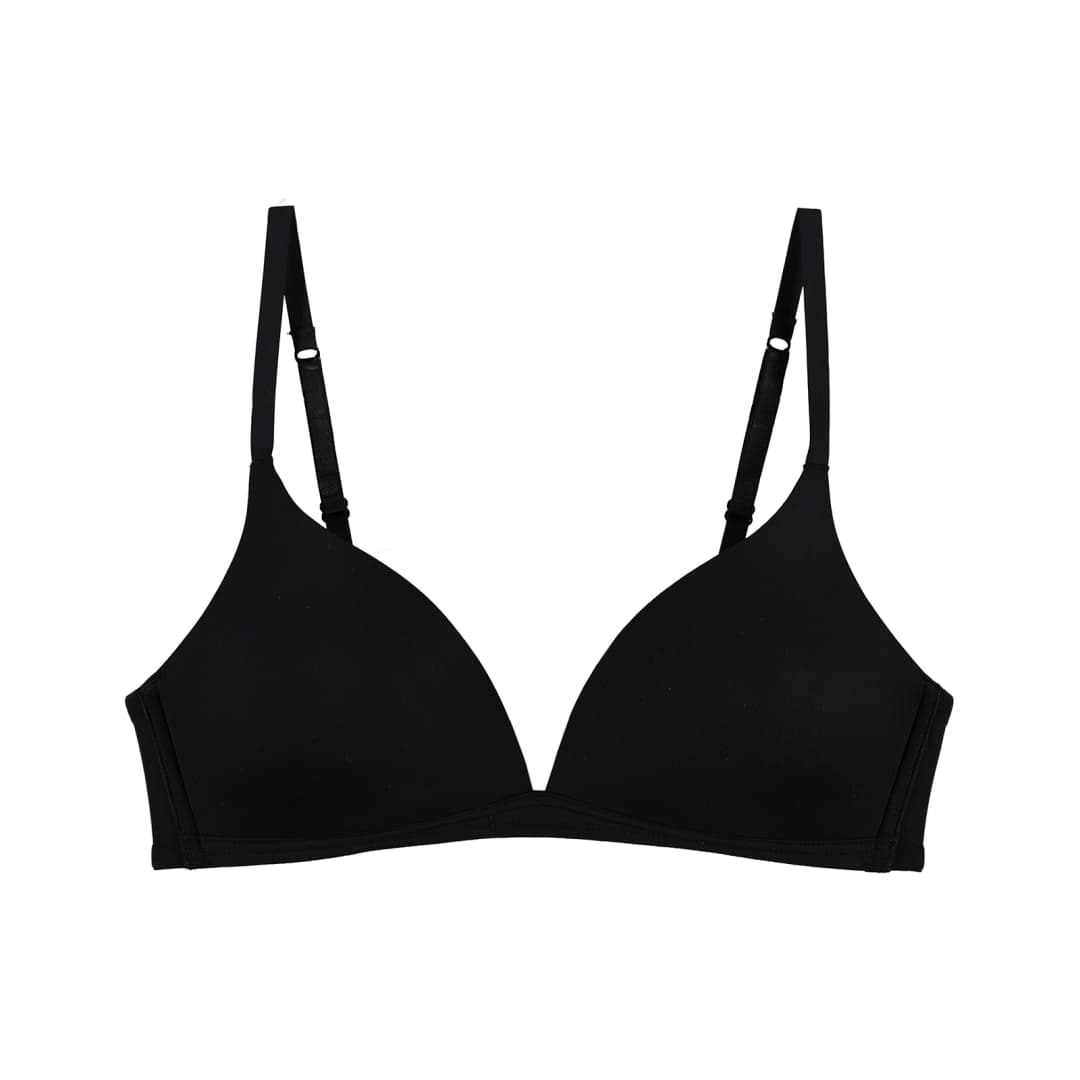 Sexy Comfort BH ohne Bügel, gefüttert in schwarz