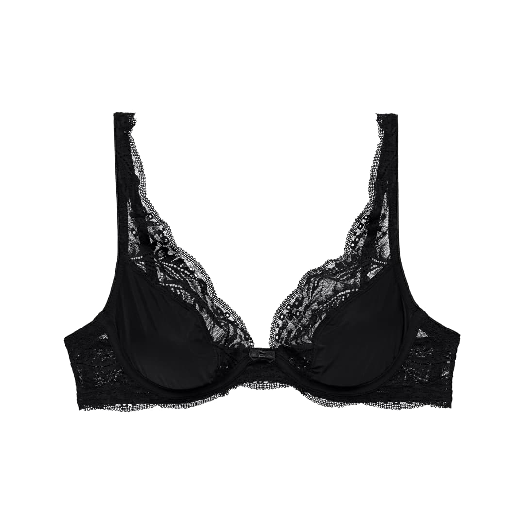 Lace Comfort BH mit Bügel, ungefüttert in schwarz