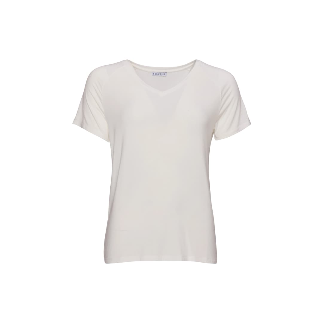 Sleep Basics Pyjama Oberteil, kurz in weiss