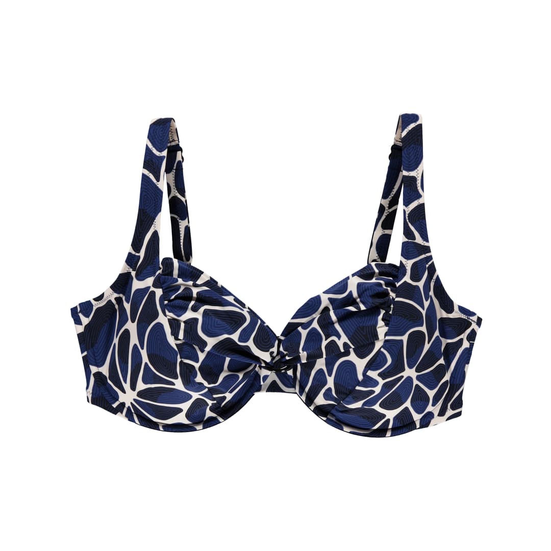 Blue Depths Bikini Top mit Bügel ungefüttert in blau