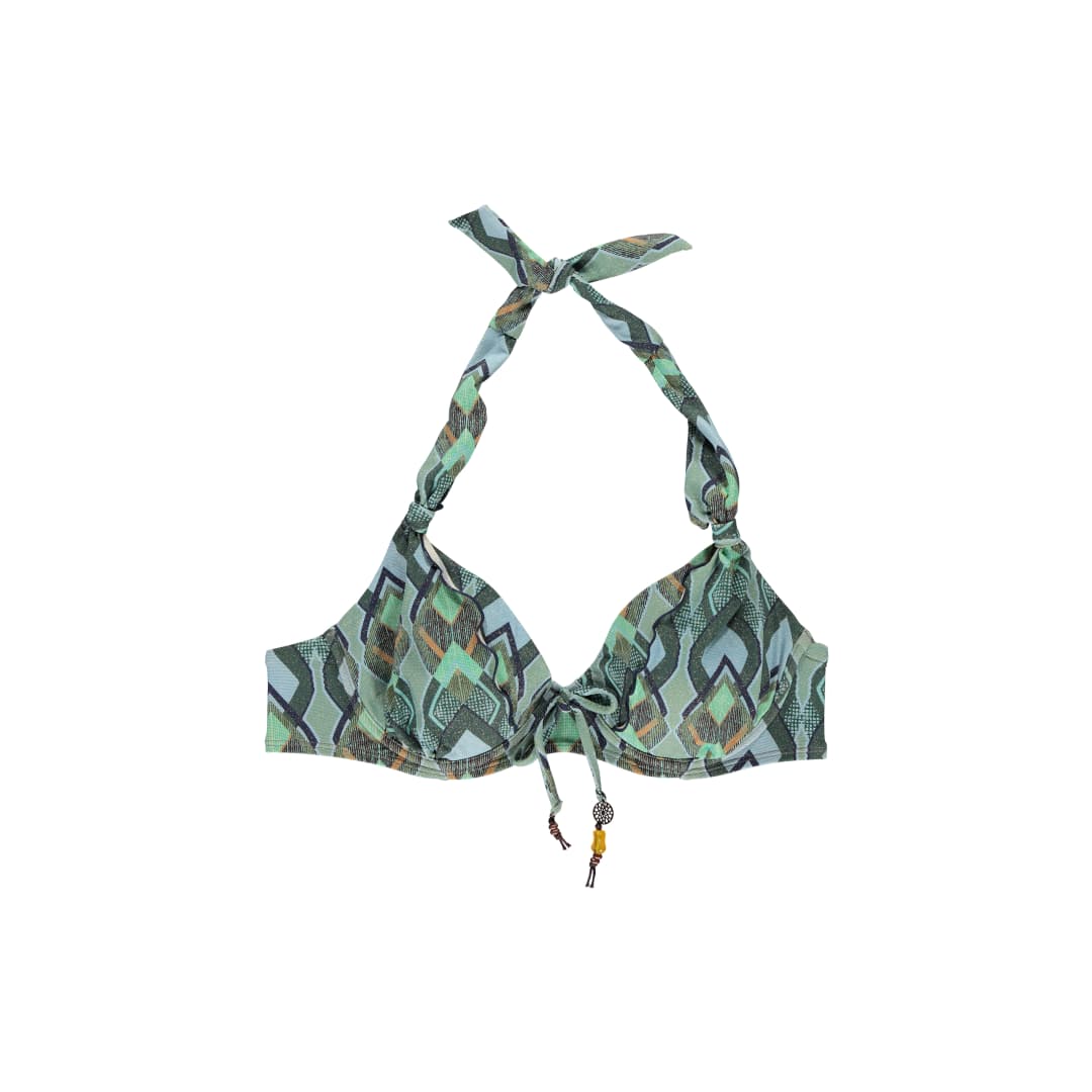 Thulan Bikini Top mit Bügel gefüttert in grün