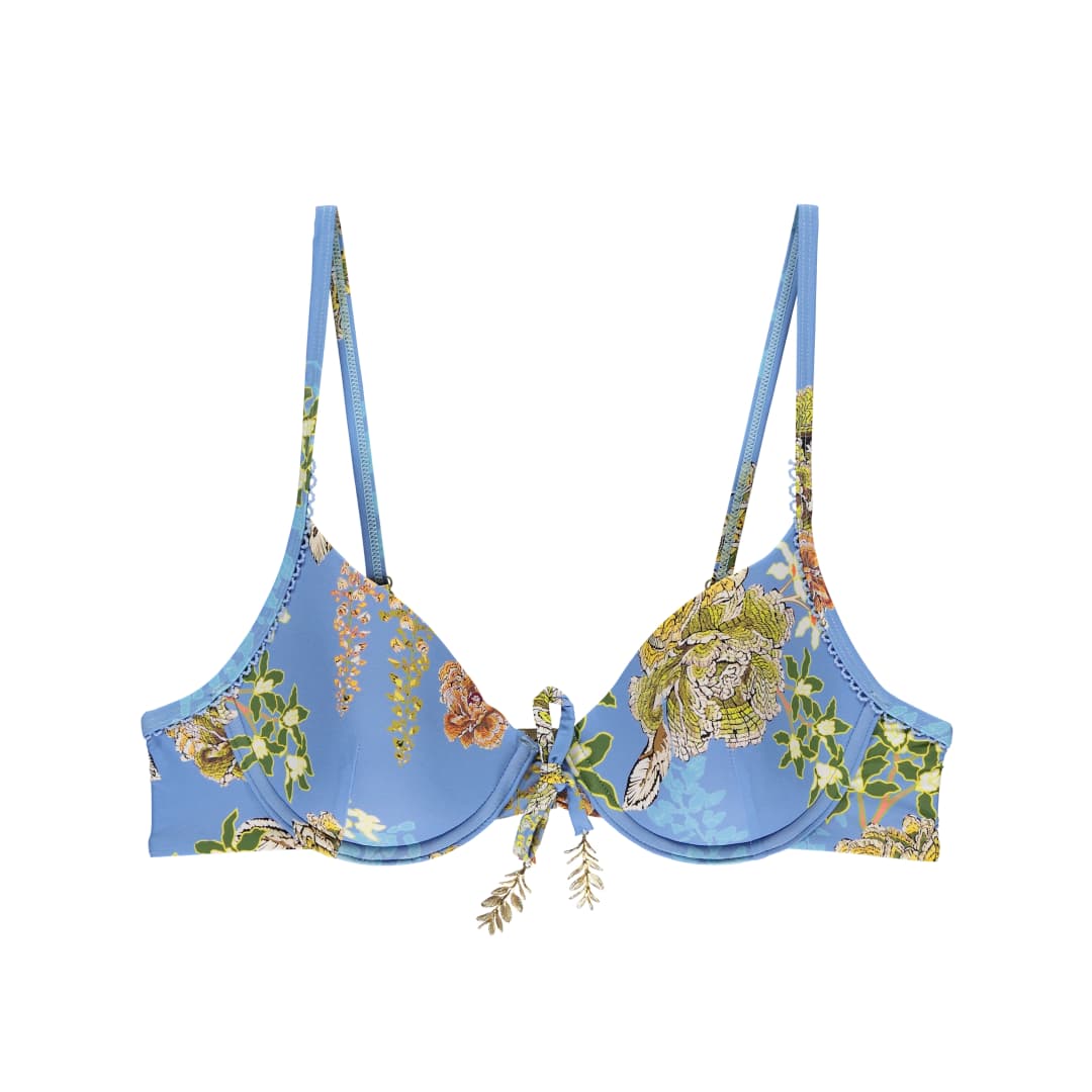 Talvi Bikini Top mit Bügel gefüttert in blau