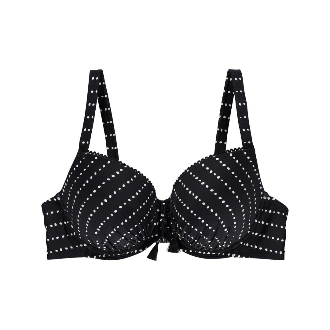 Taline Bikini Top mit Bügel gefüttert in schwarz