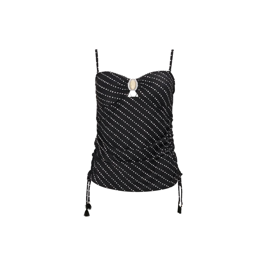 Taline Tankini Top ohne Bügel gefüttert in schwarz