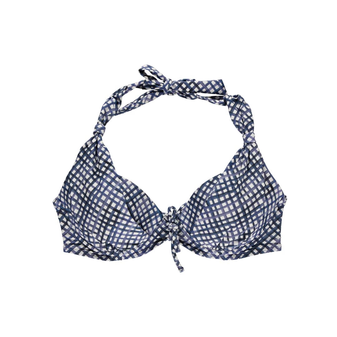 Troja Bikini Top mit Bügel gefüttert in blau