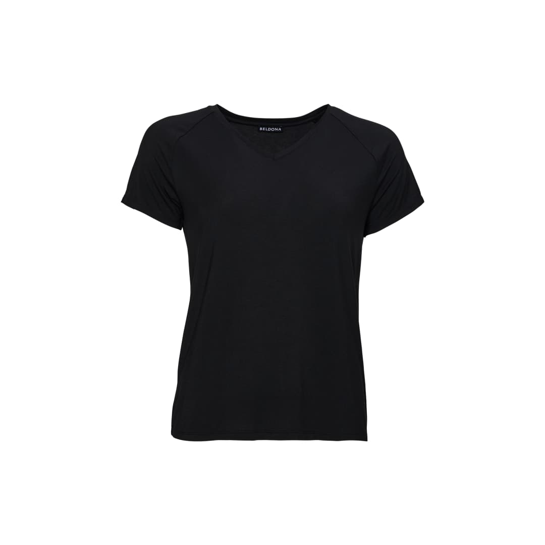 Sleep Basics Pyjama Oberteil, kurz in schwarz
