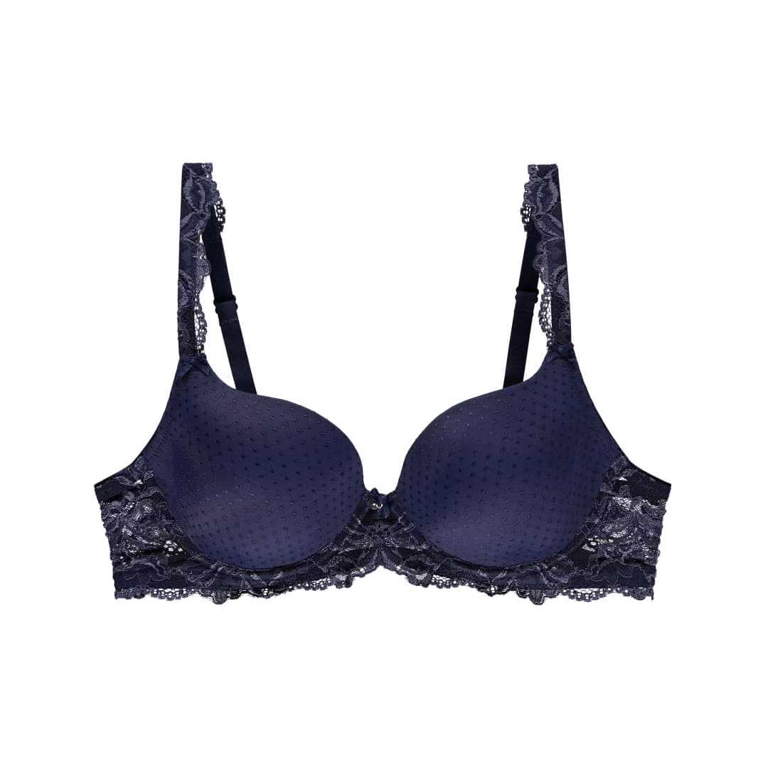 Luxury Desire BH mit Bügel, gefüttert in blau