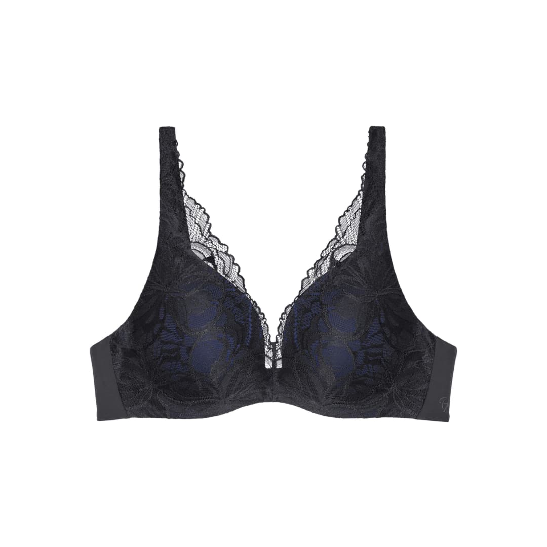 Body Make-Up Illusion Lace BH mit Bügel, gefüttert in schwarz