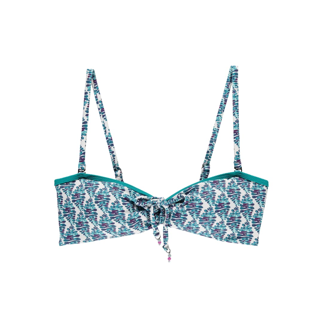 Amalia Bikini Top ohne Bügel gefüttert in türkis