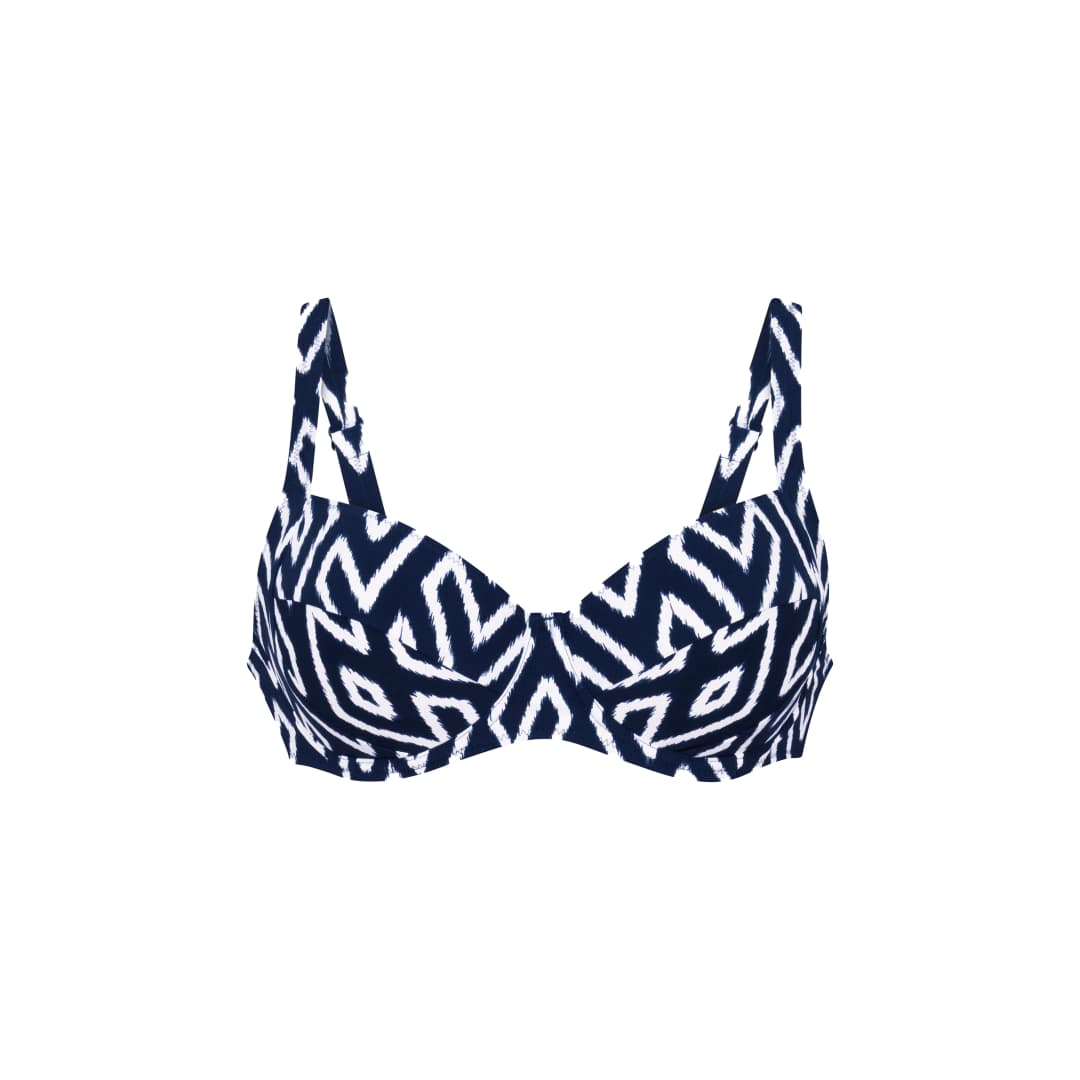 Tribal Monotones Bikini Top mit Bügel ungefüttert in blau