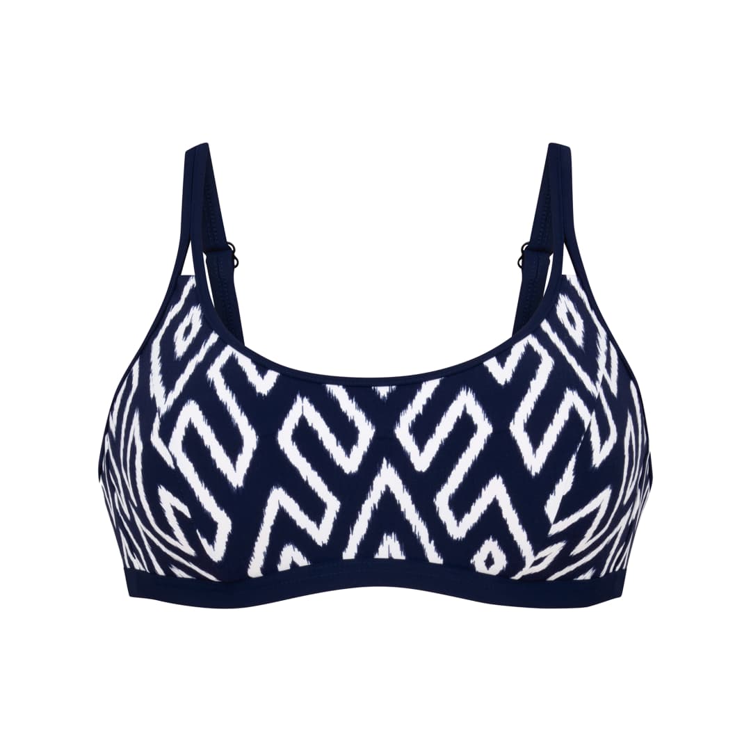Tribal Monotones Bikini Top mit Bügel ungefüttert in blau
