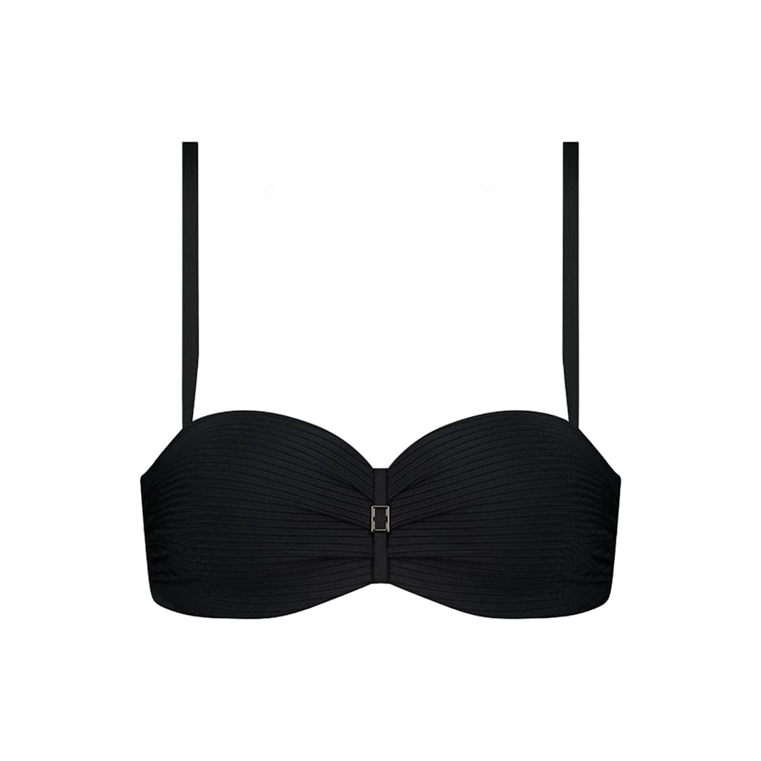 Caviar Bikini Top mit Bügel gefüttert in schwarz