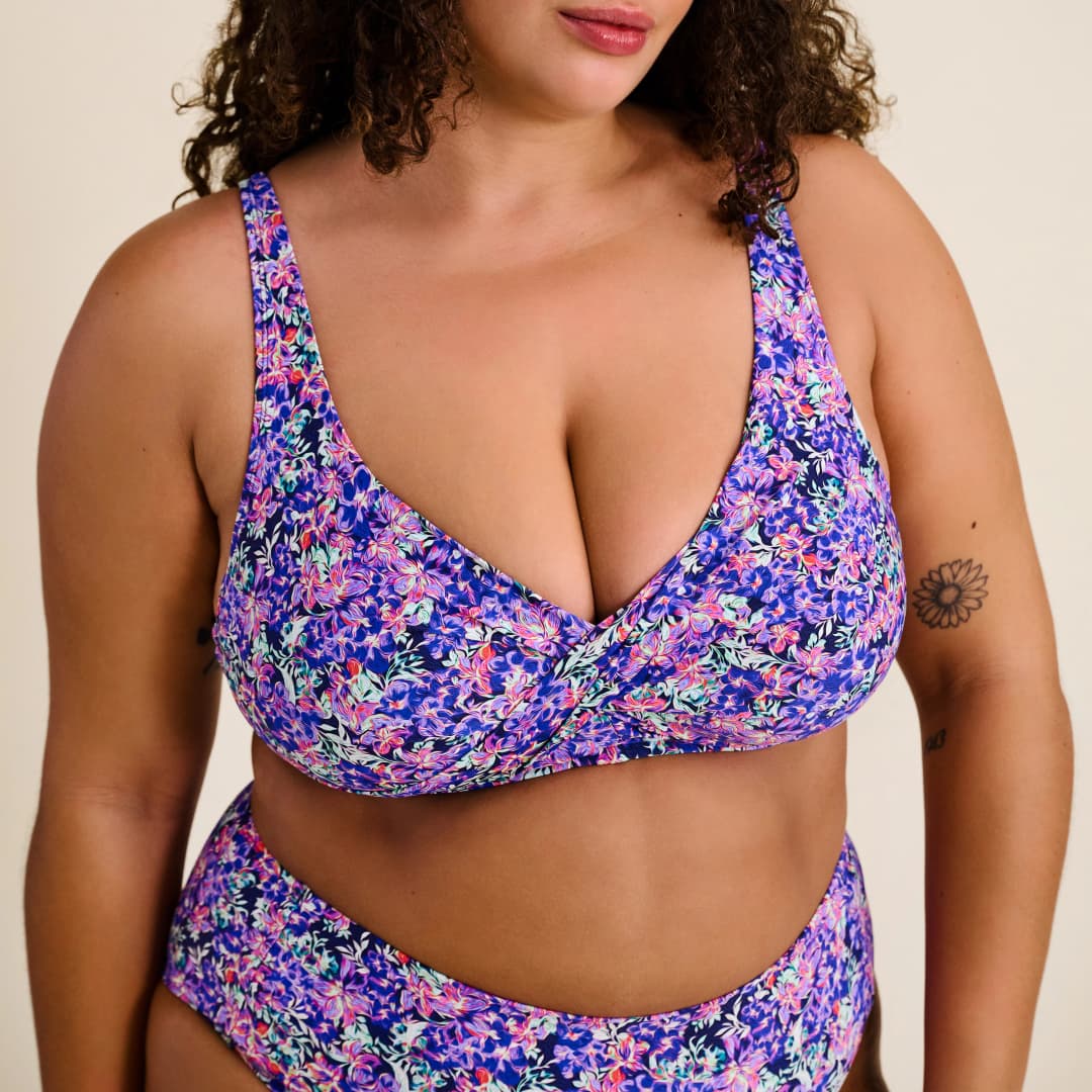Ambrosia Bikini Top mit Bügel ungefüttert in blau