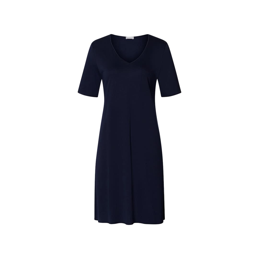 Cotton Silk Nachthemd lang in blau