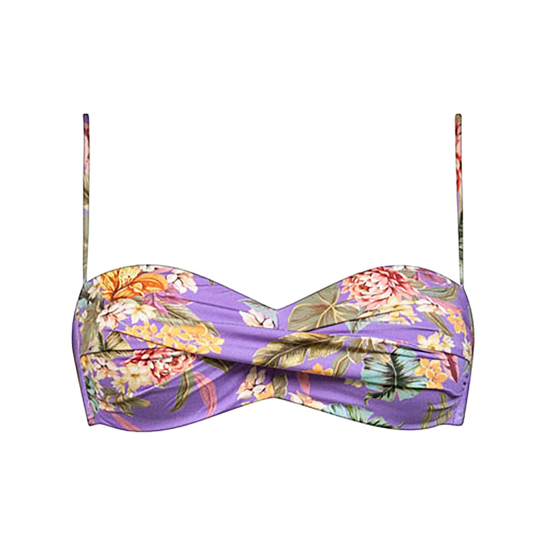 Dreamscape Tropics Bikini Top ohne Bügel gefüttert in violett
