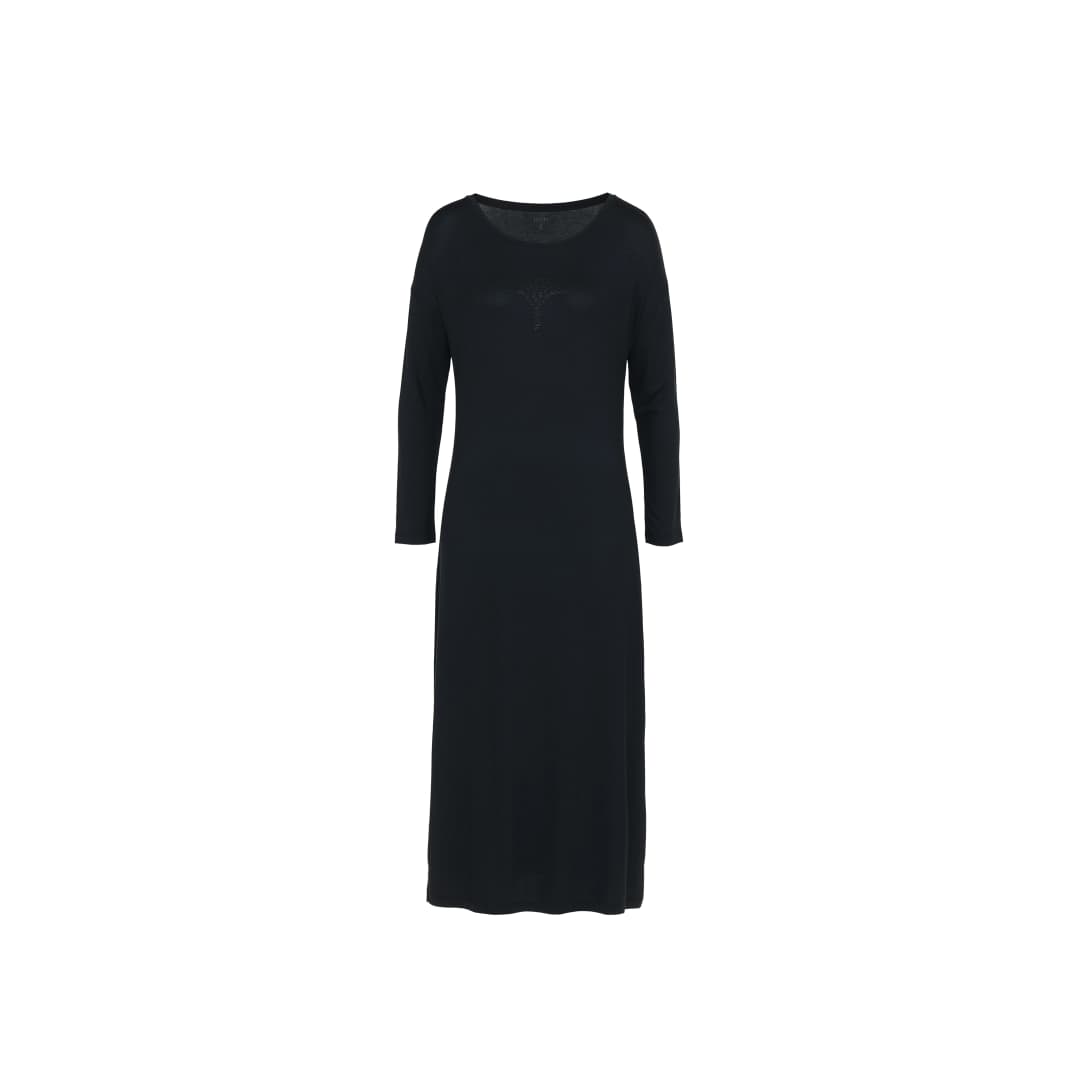 Luxe Nachthemd lang in schwarz