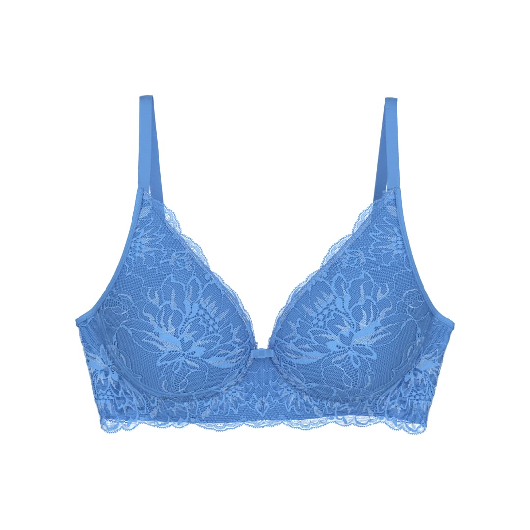 Amourette Charm BH ohne Bügel, ungefüttert in blau