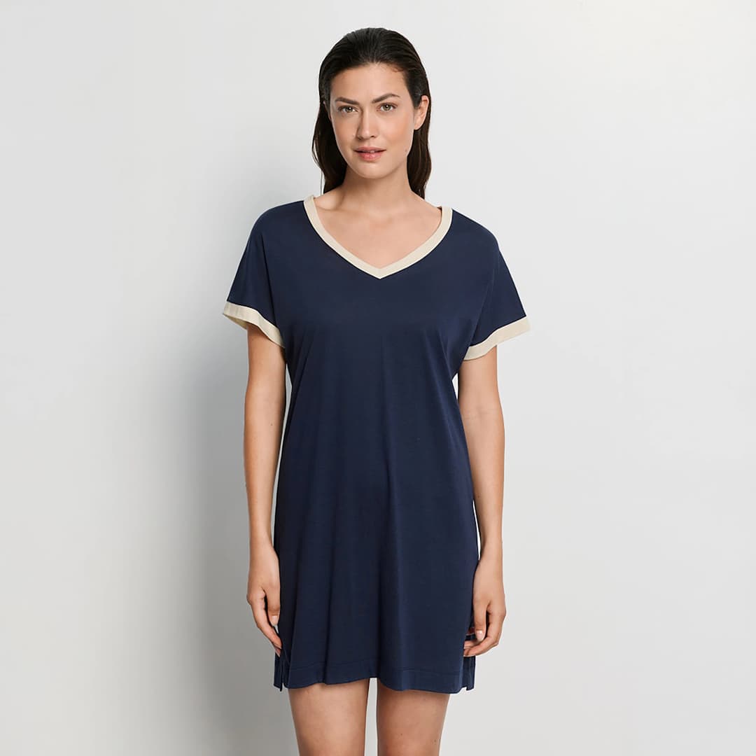 Laura Nachthemd kurz in blau