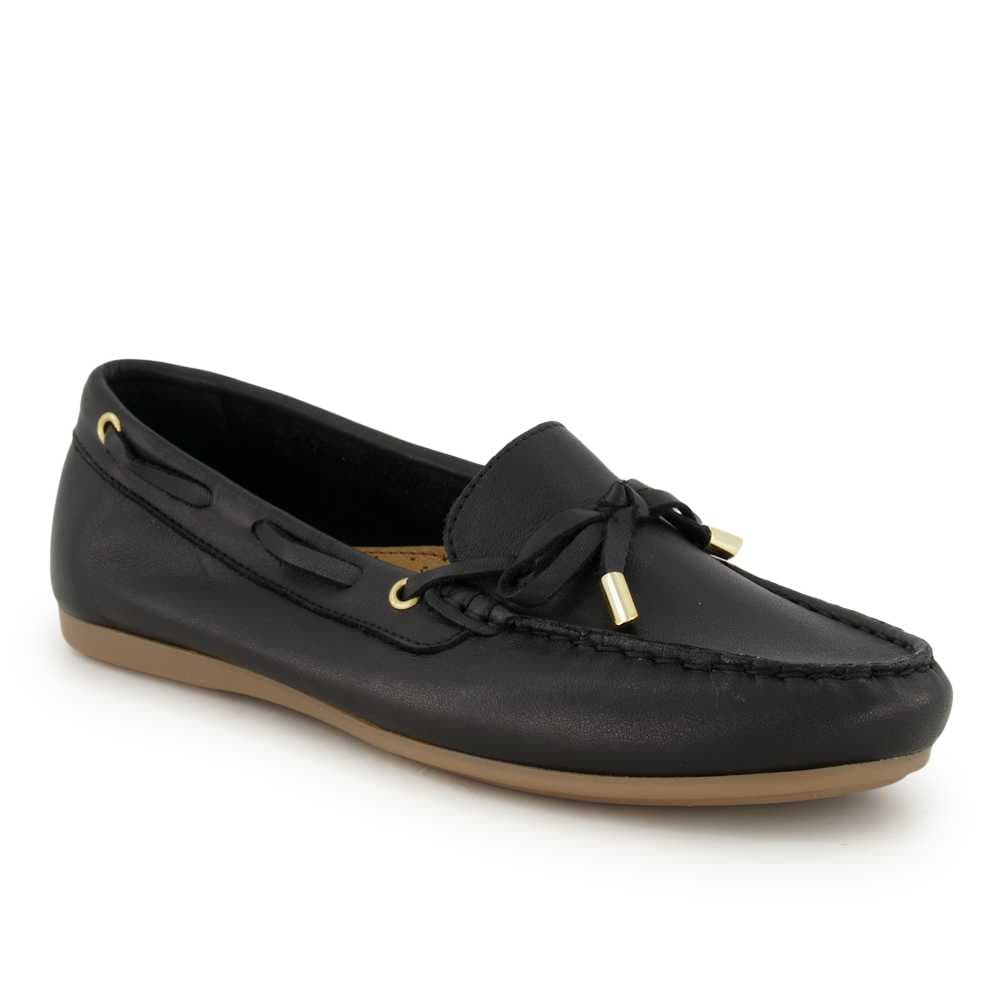 Varese Mokassin, Damen , Schwarz 36