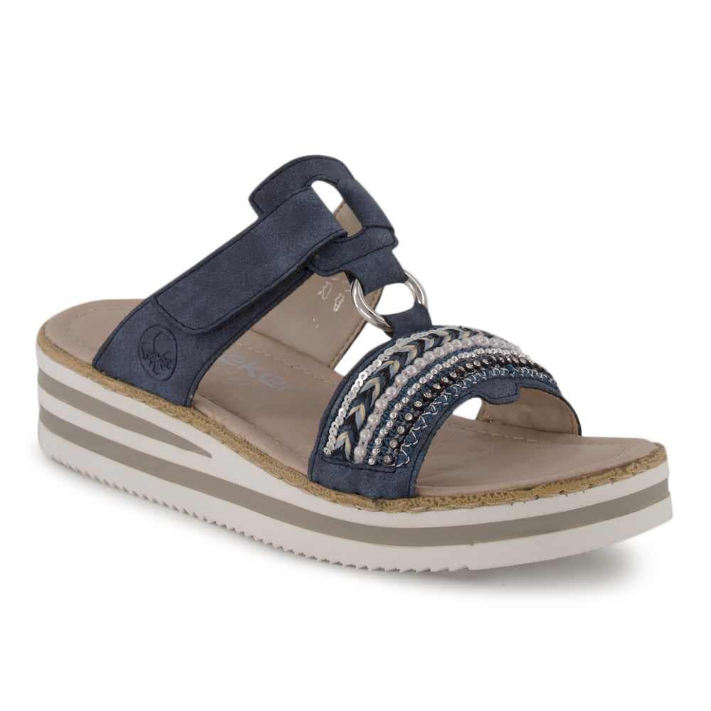 Rieker Pantolette, Damen , Blau 43