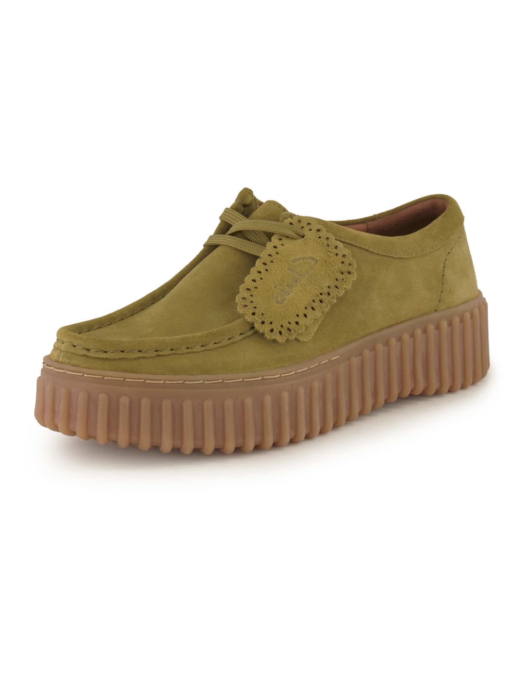 Clarks Halbschuh, Damen , Olive 39.5
