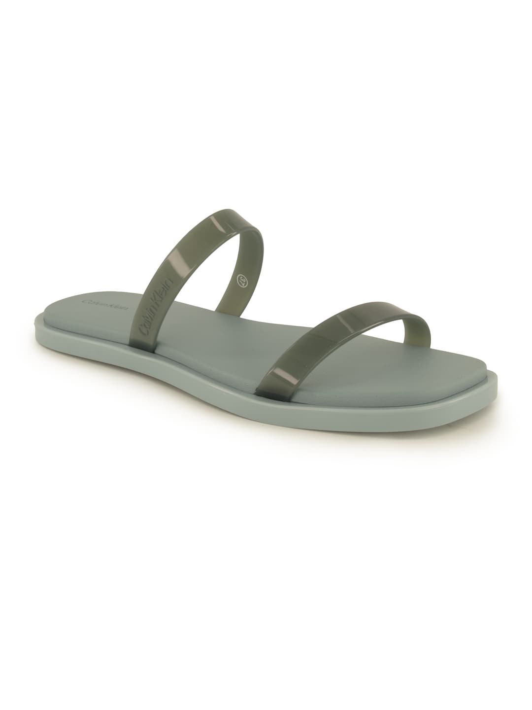 Calvin Klein Pantolette, Damen , Grün 36