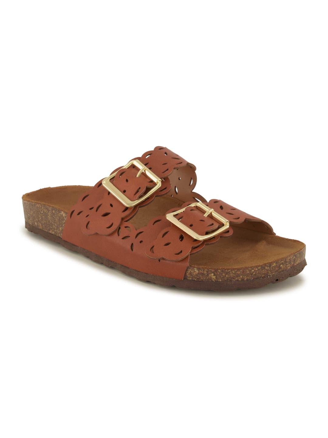 Wellness Offener Hausschuh, Damen , Cognac 42