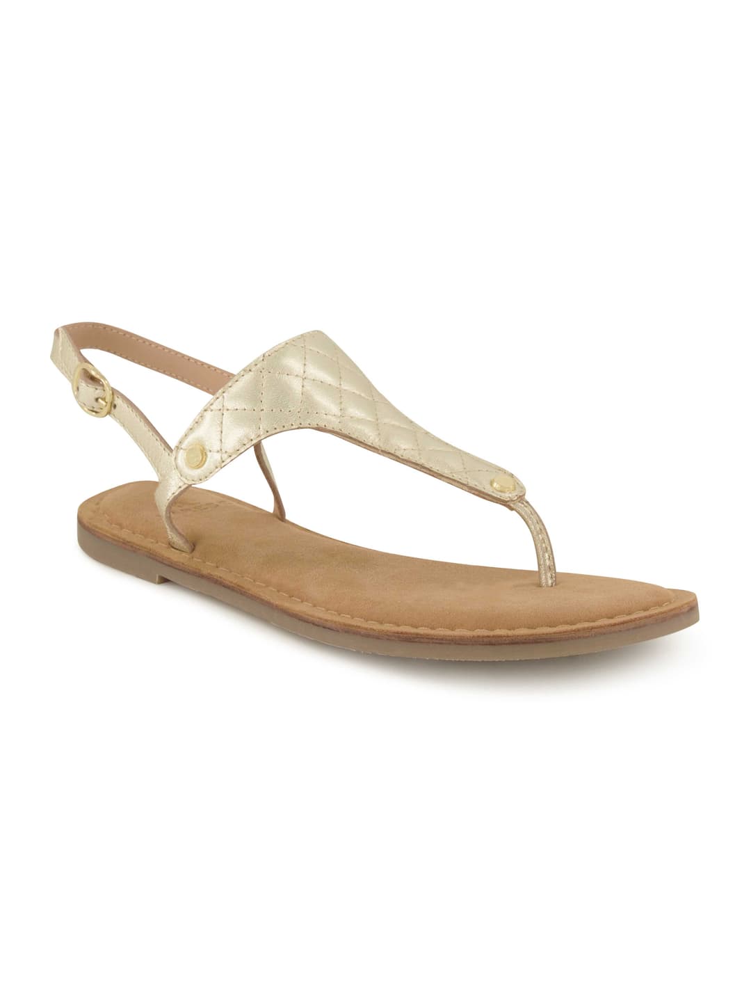 Varese Sandalen-Zehentrenner, Damen , Gold 42