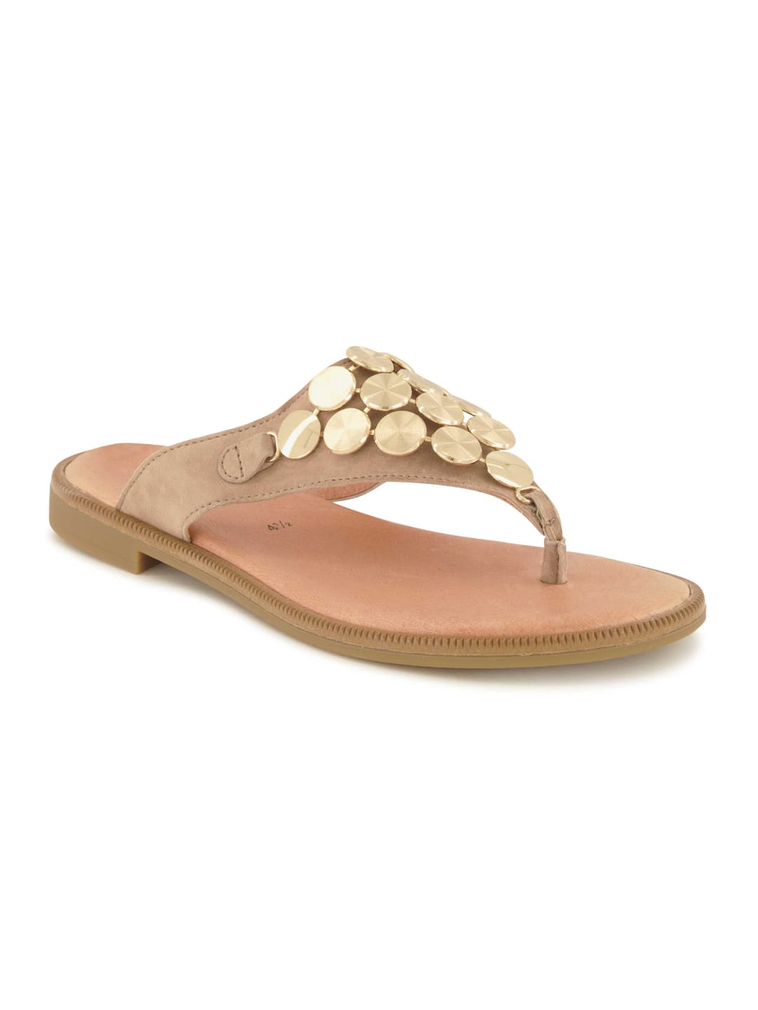 Gabor Pantoletten-Zehentrenner, Damen , Beige 7.5