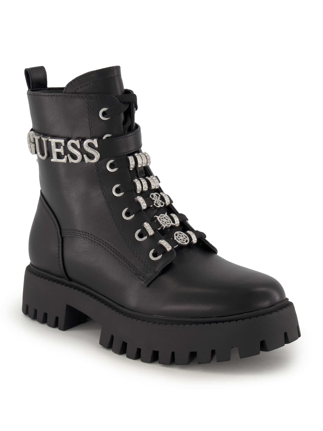 GUESS Schnürboots, Damen , Schwarz 36