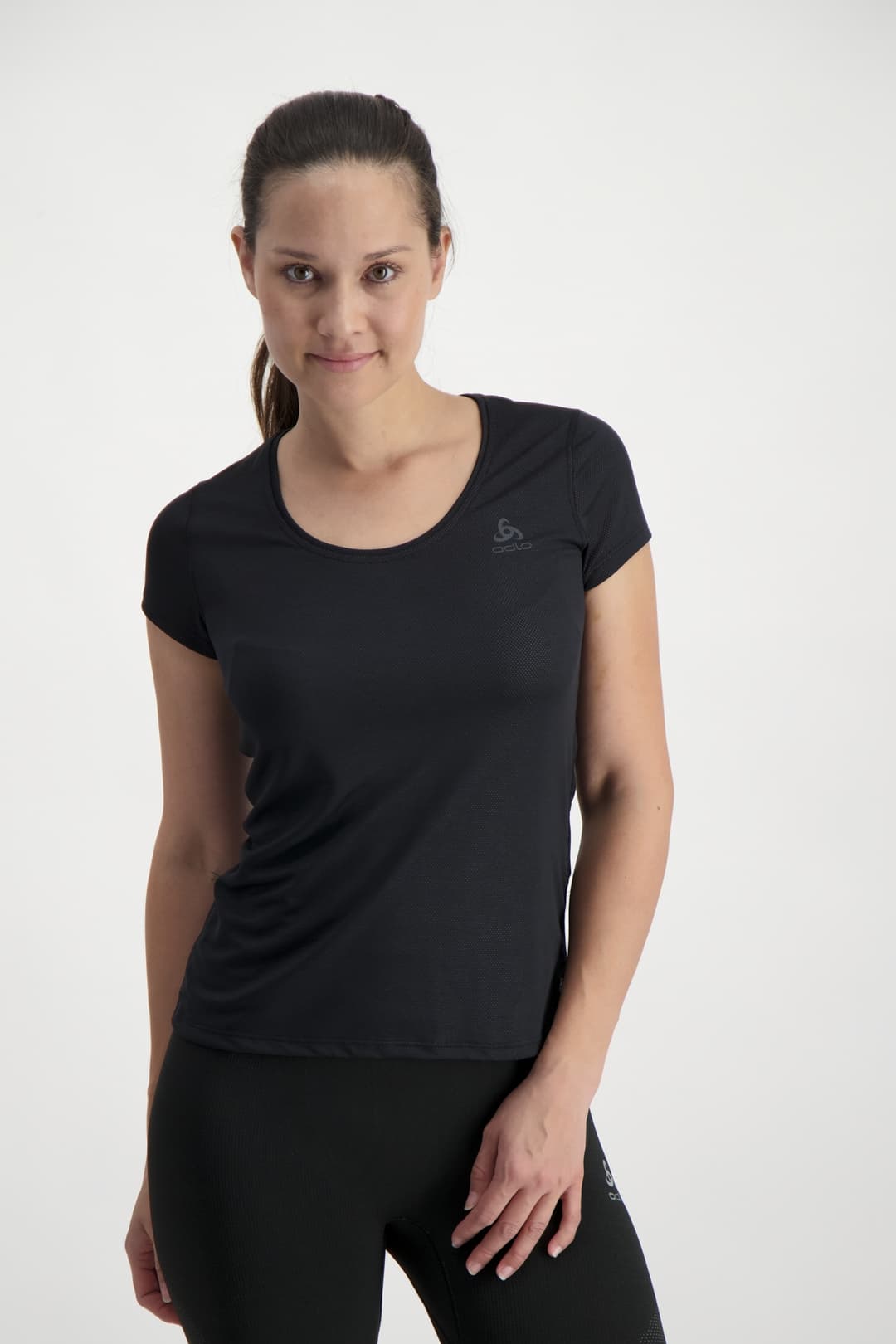 Odlo Active F-Dry Light ECO Damen Thermoshirt Schwarz, Damen, Größe: XS