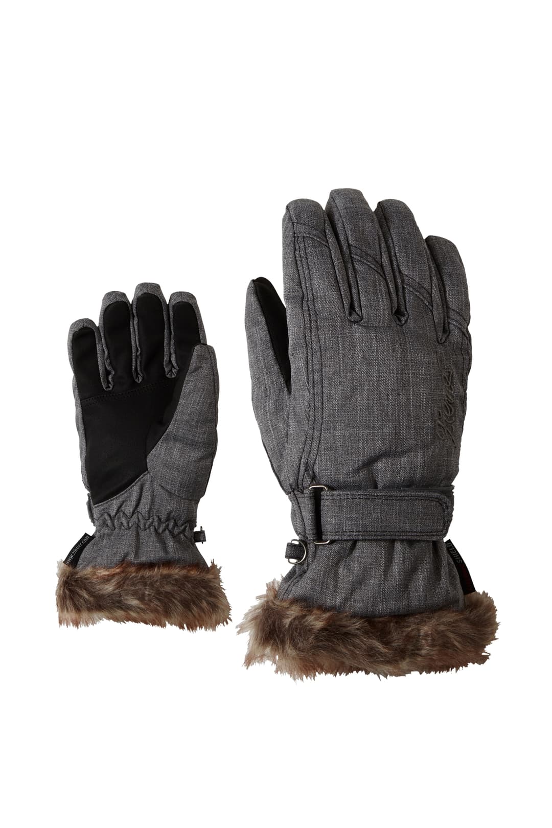 ziener Kim Damen Skihandschuh Grau, Damen, Größe: 8