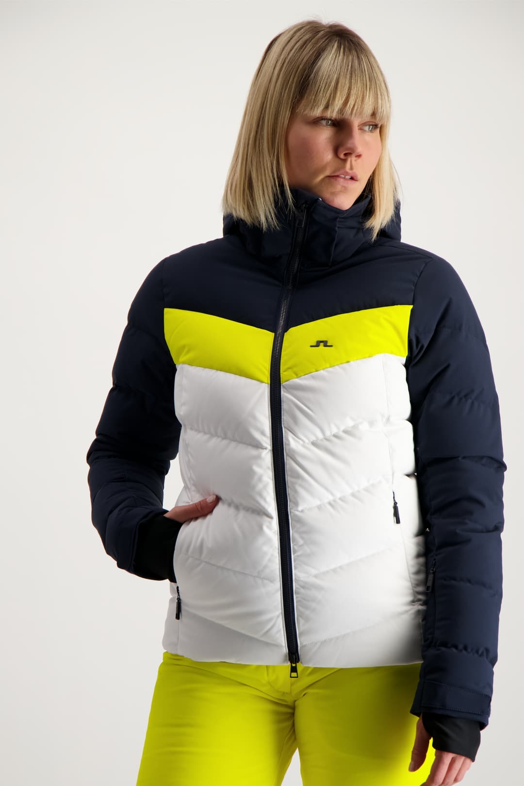 J.LINDEBERG Russel Down Damen Skijacke Weiss, Damen, Größe: XL