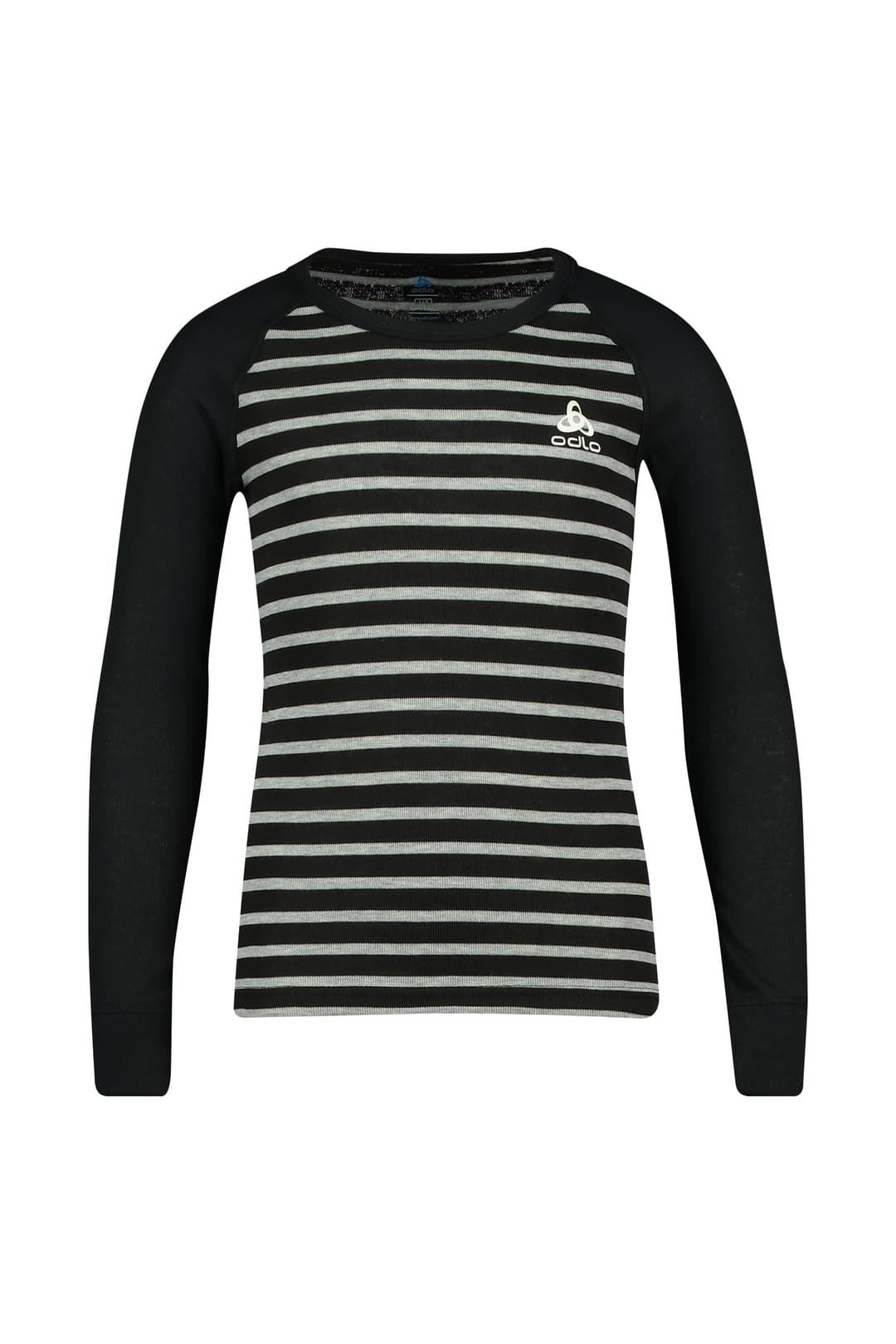 Odlo Active Warm Stripes Kinder Thermo Longsleeve Schwarz, , Größe: 104