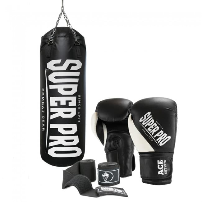 adidas Super Pro Combat Gear Water Air Boxsack Set Schwarz, Herren, Größe: ONE SIZE