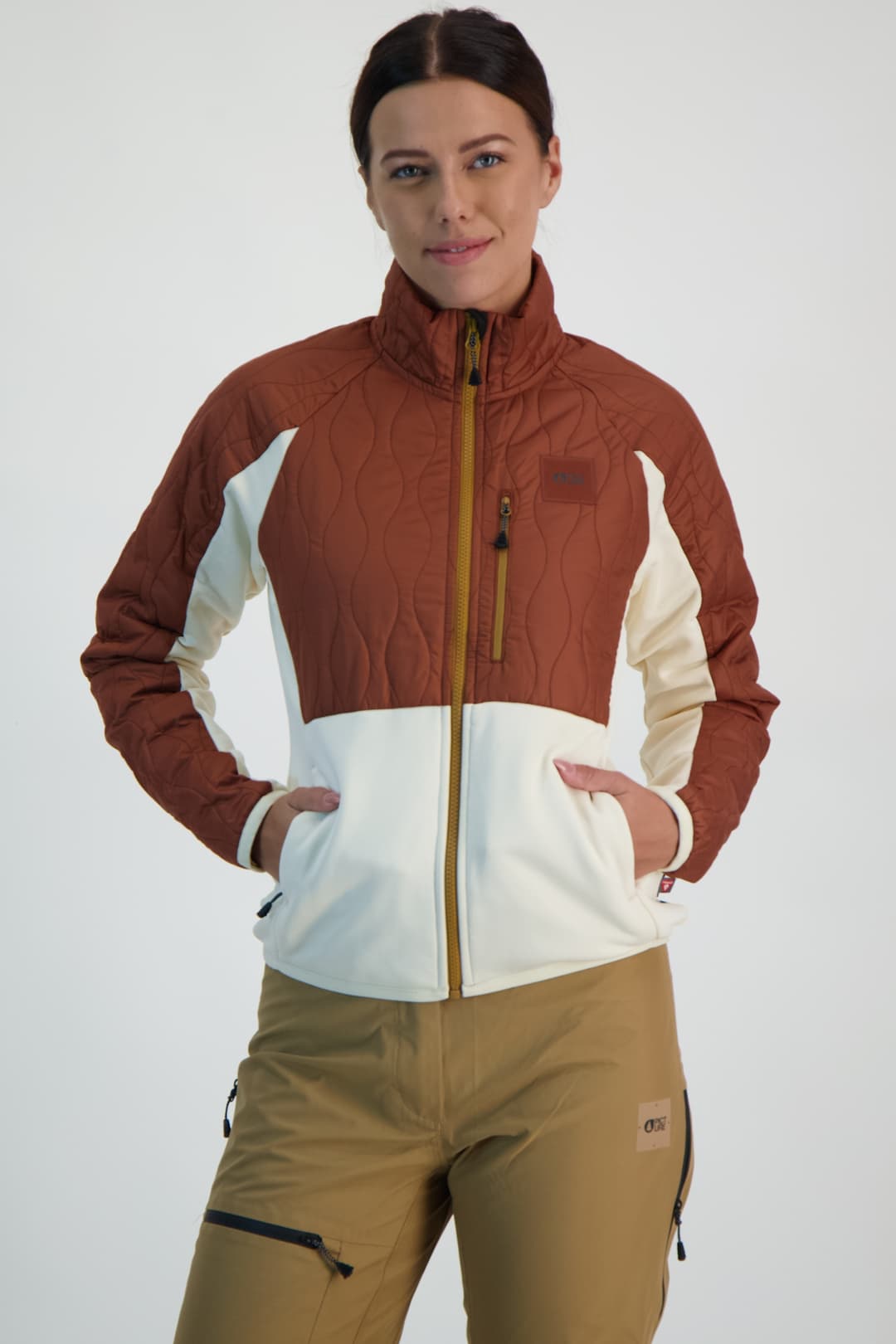Picture Tehanie Hybrid Damen Midlayer Beige, Damen, Größe: L