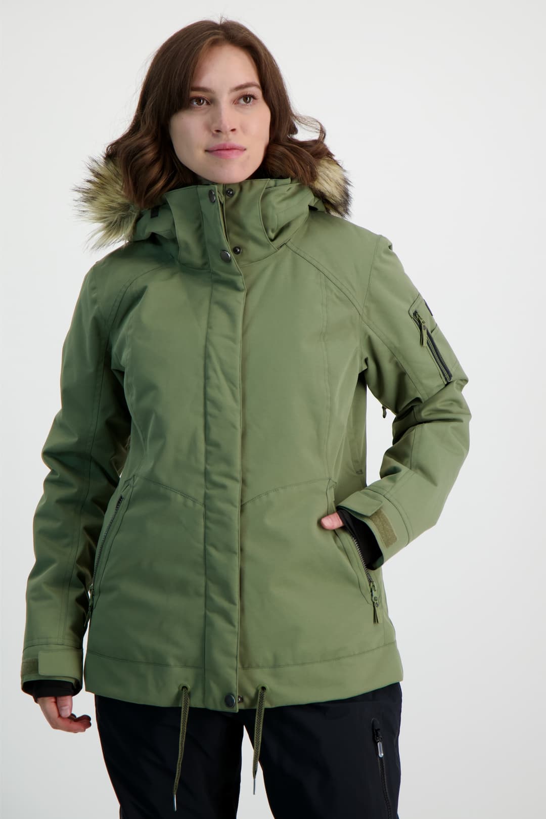 Roxy Meade Damen Snowboardjacke Grün, Damen, Größe: L