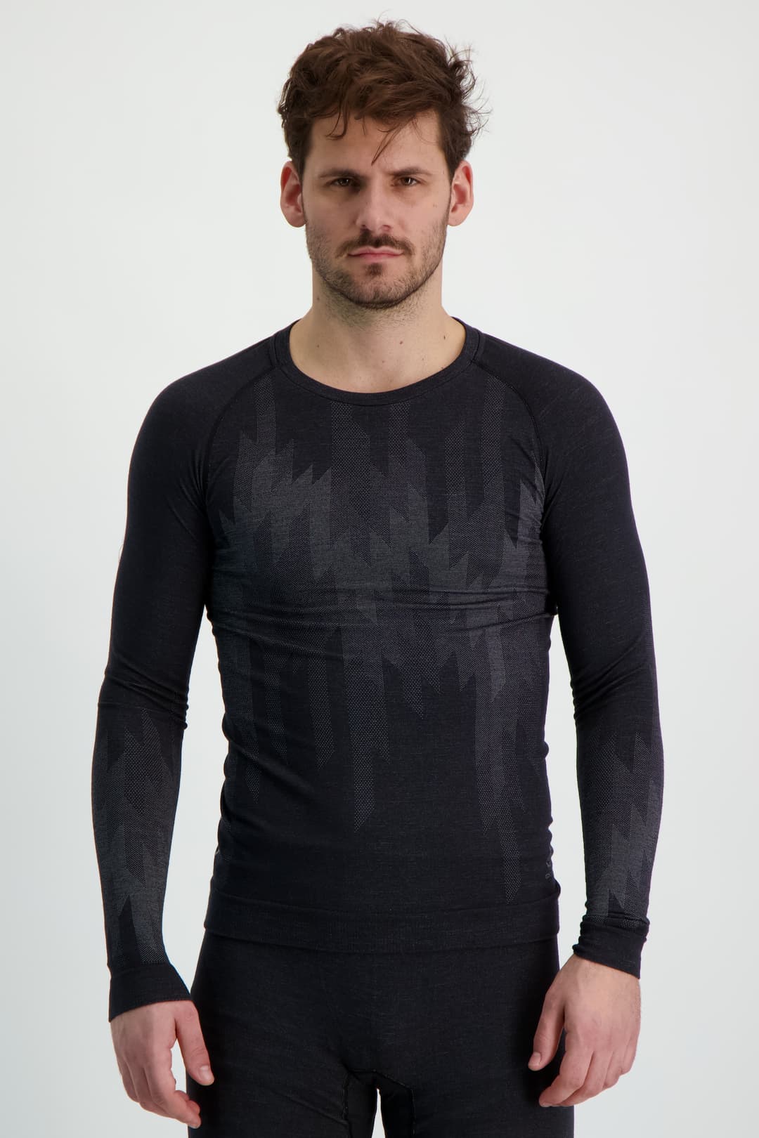 Odlo Kinship Performance Wool 200 Herren Thermo Longsleeve Schwarz, Herren, Größe: L