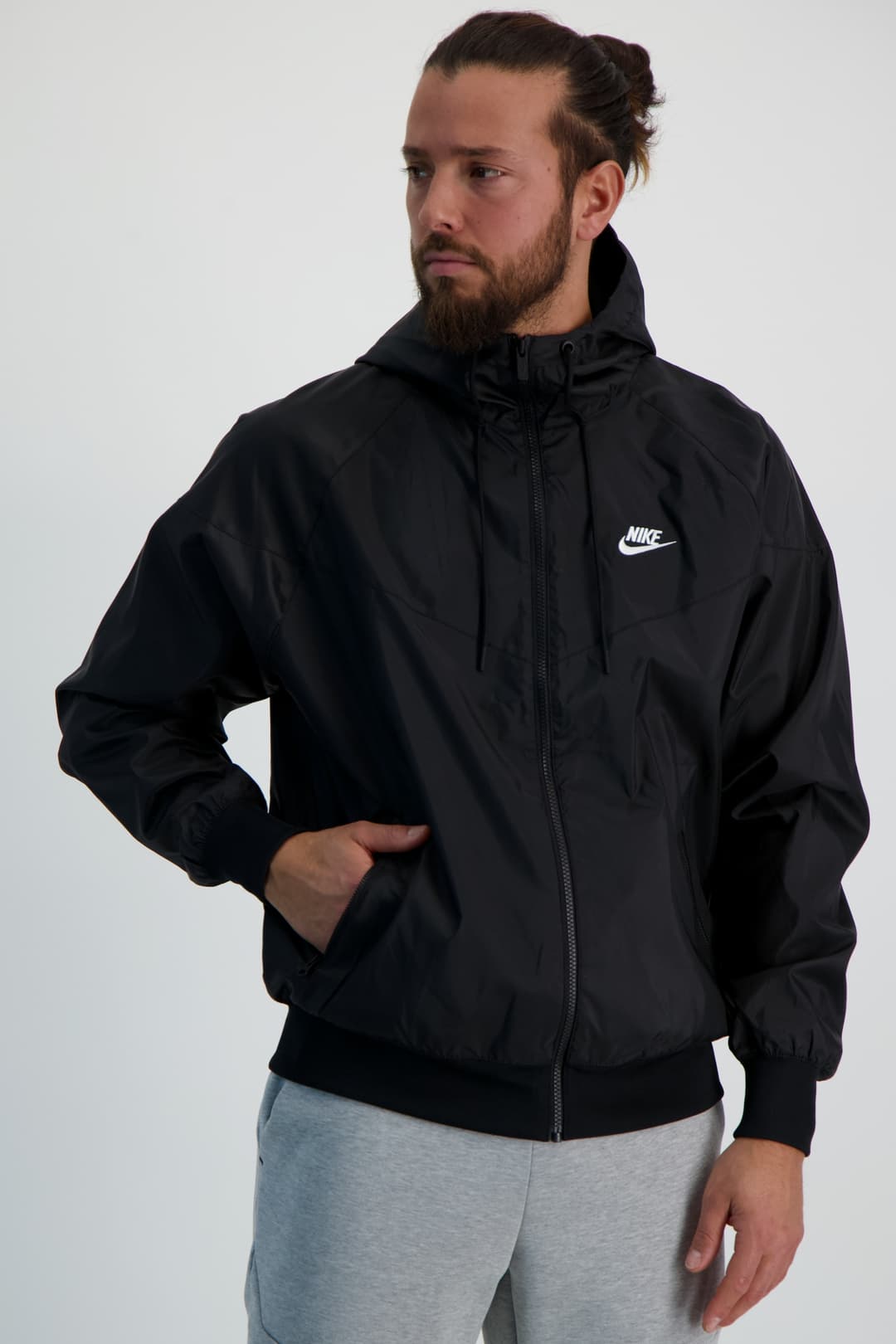 Nike Windrunner Herren Trainingsjacke Schwarz, Herren, Größe: XL