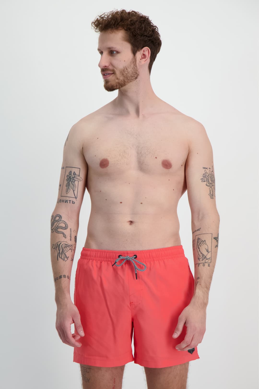 PROTEST DAVEY Herren Badeshort Rot, Herren, Größe: S