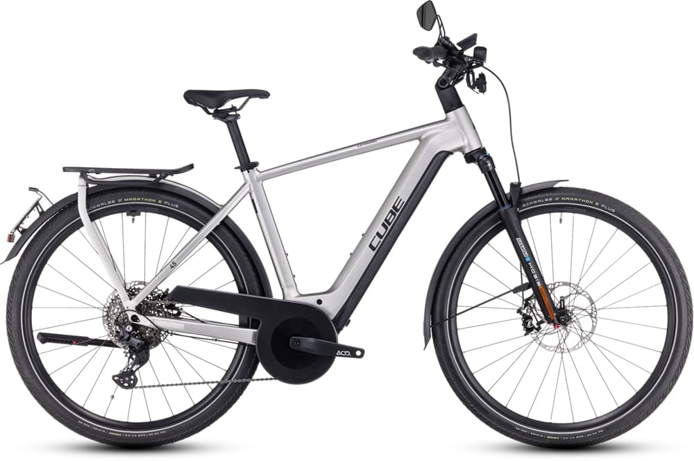 CUBE Kathmandu Hybrid 45 750 28 E-Bike Silber, Herren, Größe: 50