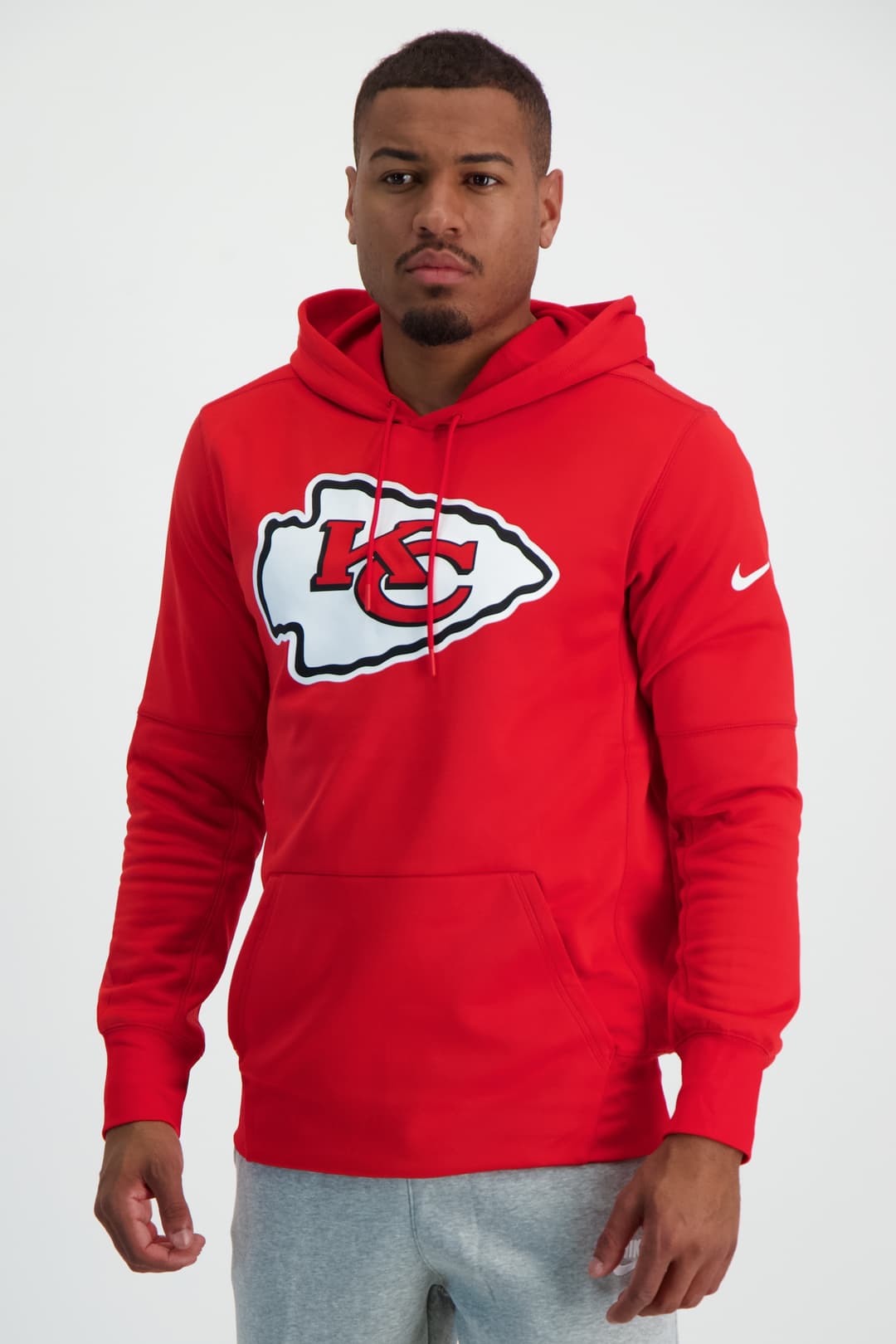 Nike Kansas City Chiefs Logo Herren Hoodie Rot, Herren, Größe: M