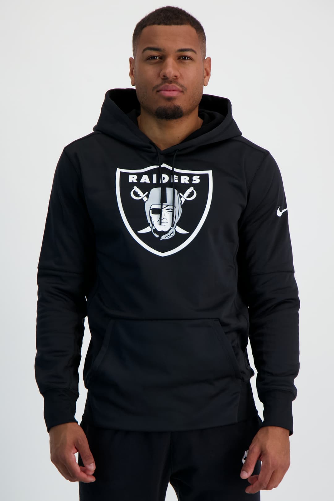 Nike Las Vegas Raiders Logo Herren Hoodie Schwarz, Herren, Größe: M