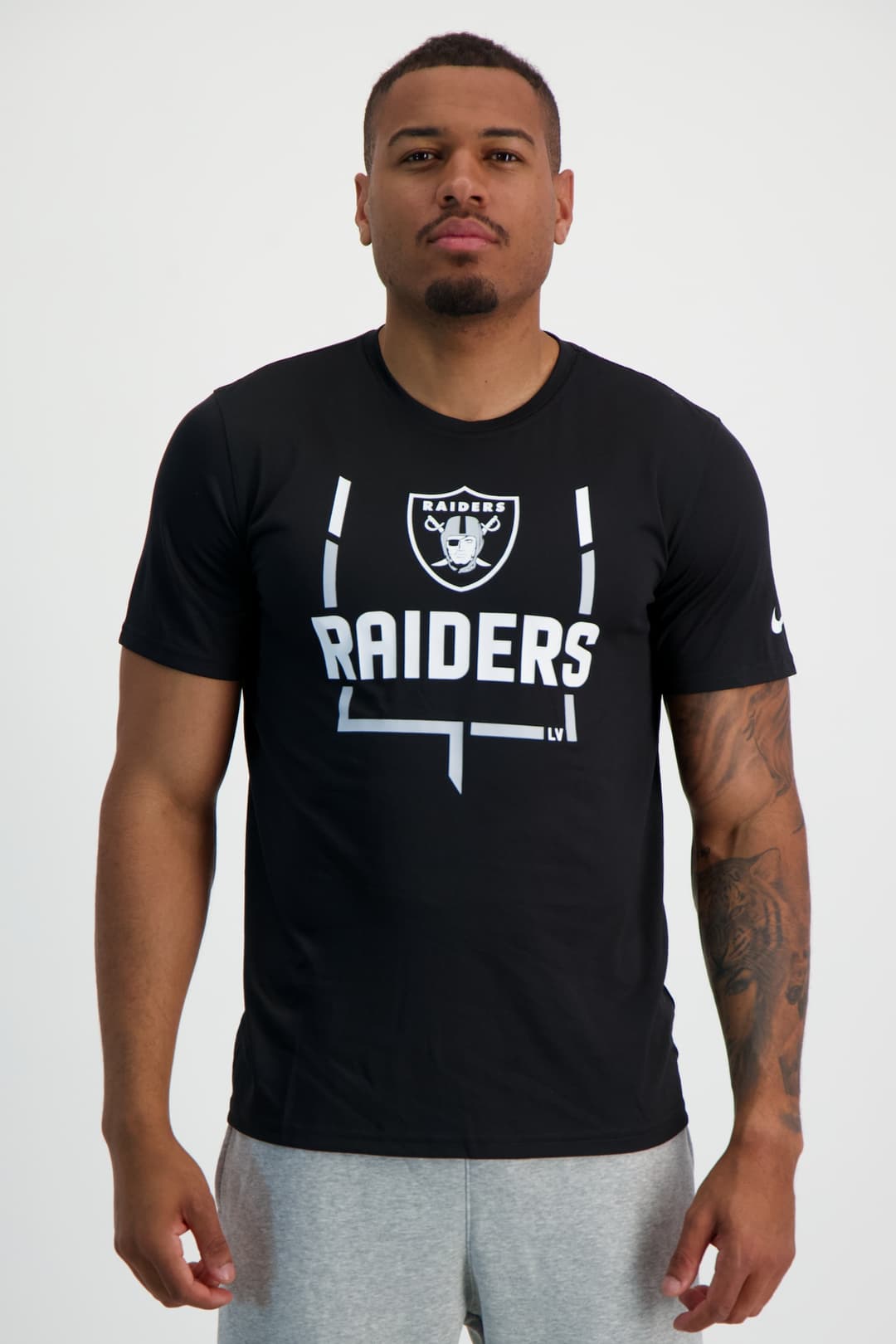 Nike Las Vegas Raiders Legend Goal Post Herren T-Shirt Schwarz, Herren, Größe: L