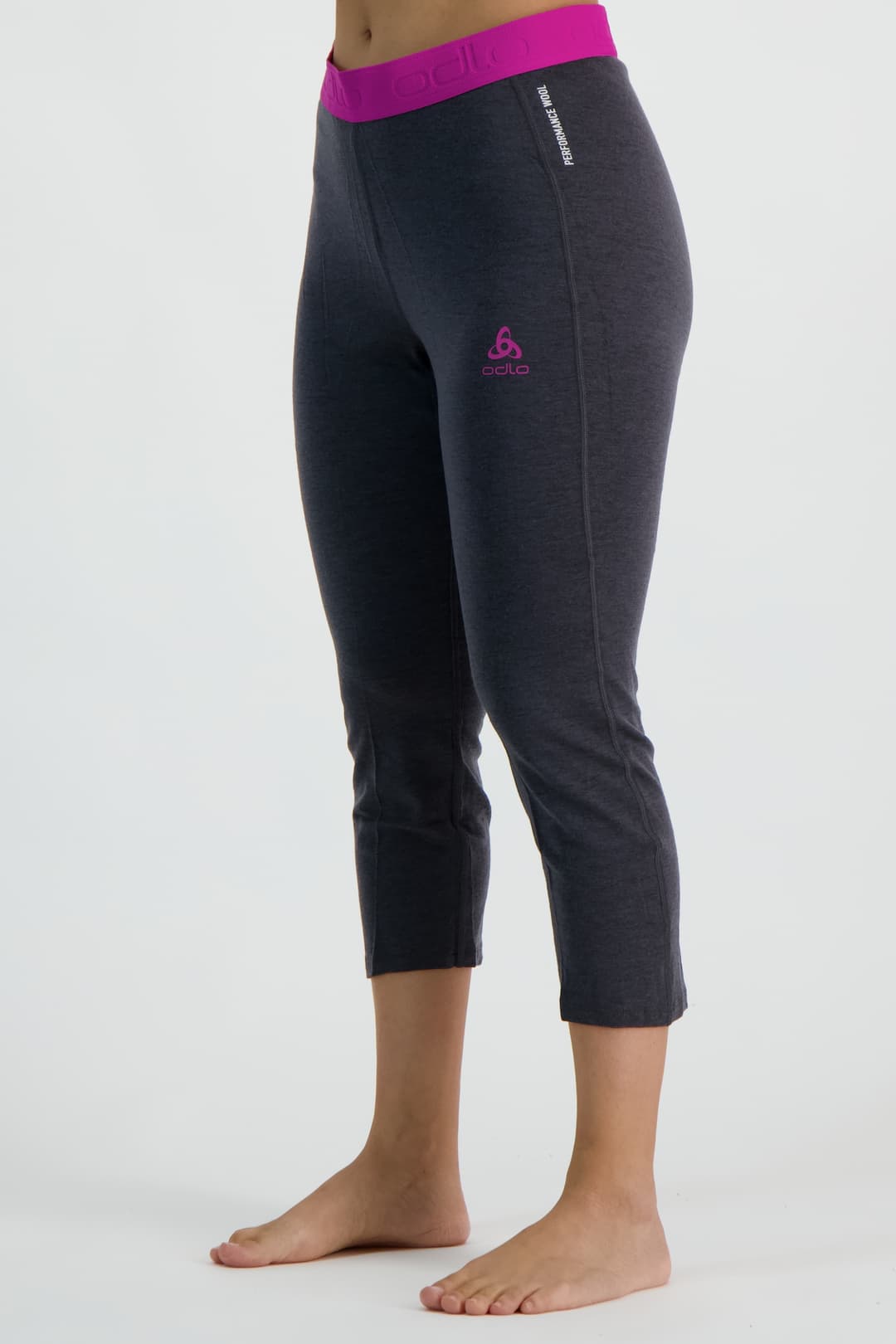 Odlo Revelstoke Performance Wool 150 Warm Damen 3/4 Thermohose Grau, Damen, Größe: XS