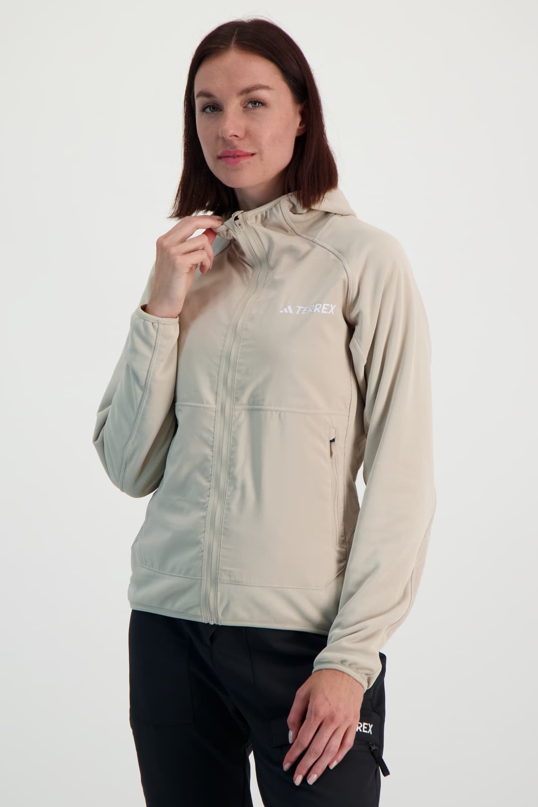 adidas Terrex Techrock Reversible High-Pile Damen Midlayer Beige, Damen, Größe: XL