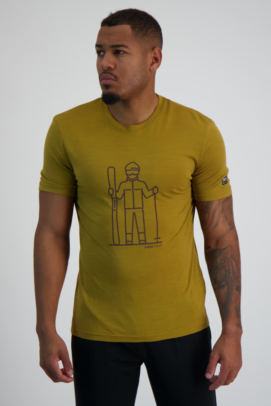 super.natural Skieur Herren T-Shirt Gelb, Herren, Größe: XL
