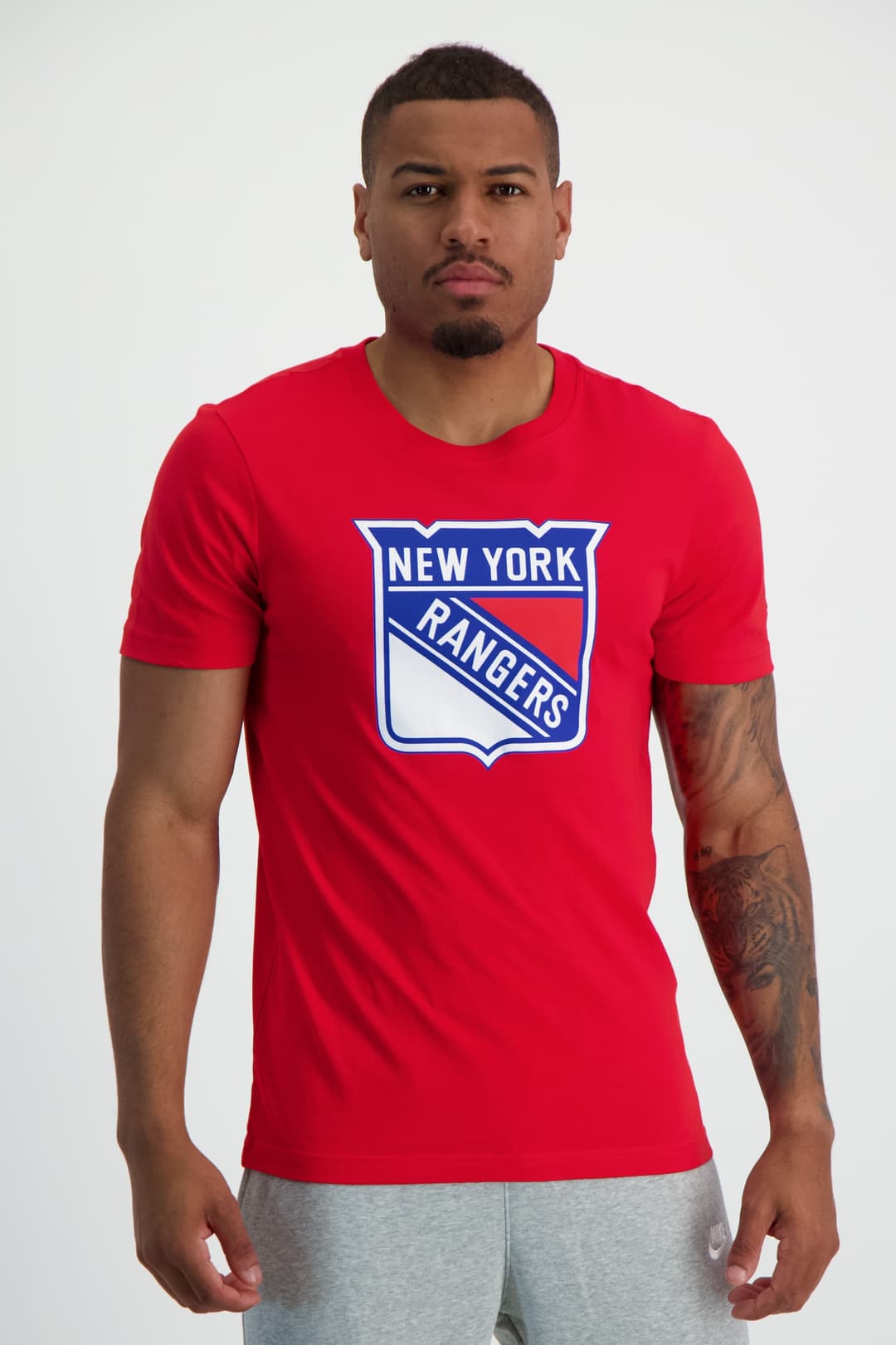Fanatics New York Rangers Primary Logo Graphic Herren T-Shirt Rot, Herren, Größe: M